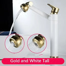 GobekUsa Gold Multifunction Bathroom Sink Faucet Hot Cold Water Mixer Deck Mounted