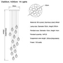 GobekUsa Diamond Crystal Ball Chandelier LED Hanging Lamp Gold Fixture