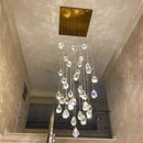 GobekUsa Diamond Crystal Ball Chandelier LED Hanging Lamp Gold Fixture