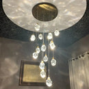 GobekUsa Diamond Crystal Ball Chandelier LED Hanging Lamp Gold Fixture