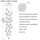 GobekUsa Diamond Crystal Ball Chandelier LED Hanging Lamp Gold Fixture