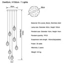 GobekUsa Diamond Crystal Ball Chandelier LED Hanging Lamp Gold Fixture