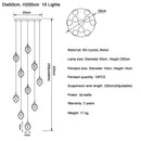 GobekUsa Diamond Crystal Ball Chandelier LED Hanging Lamp Gold Fixture