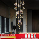 GobekUsa Diamond Crystal Ball Chandelier LED Hanging Lamp Gold Fixture