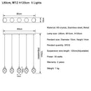 GobekUsa Diamond Crystal Ball Chandelier, Luxury LED Light Fixture for Staircase and Living Room