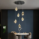 GobekUsa Diamond Crystal Ball Chandelier, Luxury LED Light Fixture for Staircase and Living Room