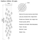GobekUsa Diamond Crystal Ball Chandelier, Luxury LED Light Fixture for Staircase and Living Room