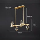 GobekUsa Diamond Crystal Brass LED Pendant Light Gold Luxury Hanglamp