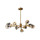 GobekUsa Diamond Crystal Brass LED Pendant Light Gold Luxury Hanglamp