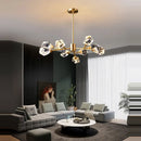 GobekUsa Diamond Crystal Brass LED Pendant Light Gold Luxury Hanglamp