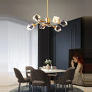 GobekUsa Diamond Crystal Brass LED Pendant Light Gold Luxury Hanglamp
