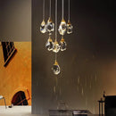 GobekUsa Diamond Crystal Chandelier Staircase LED Large Living Room Hall Lighting