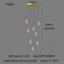 GobekUsa Diamond Crystal Chandelier - Gold Interior Designer Living Room Lamp