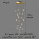 GobekUsa Diamond Crystal Chandelier - Gold Interior Designer Living Room Lamp