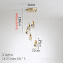GobekUsa Diamond Crystal LED Ceiling Chandelier for Home Decor
