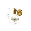 GobekUsa Diamond Crystal Wall Lamp for Bedroom Living Room Staircase Indoor Lighting
