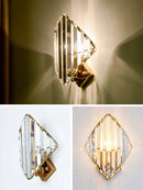 GobekUsa Crystal Wall Lamp: Modern Sconce Light Fixture for Luxury Living Room, Bedroom, Hotel Hallway