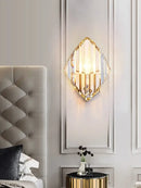 GobekUsa Crystal Wall Lamp: Modern Sconce Light Fixture for Luxury Living Room, Bedroom, Hotel Hallway