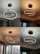 GobekUsa Diamond Ring Chandelier | Nordic Crystal Bedroom and Living Room Luxury Lamp