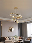 GobekUsa Diamond Ring Chandelier | Nordic Crystal Bedroom and Living Room Luxury Lamp