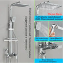GobekUsa Digital Display Thermostatic Shower Faucet Set with Rain Shower Column, Black