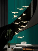 GobekUsa Dolphin Pendant Chandelier: Luxe Staircase & Lobby Décor for Hotel, Mall & Home
