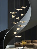 GobekUsa Dolphin Pendant Chandelier: Luxe Staircase & Lobby Décor for Hotel, Mall & Home