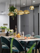 GobekUsa Glass Gold Ceiling Pendant Lamps LED Dining Bar Kitchen Lighting Fashion Lustres