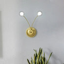 GobekUsa Gold LED Wall Mounted Bedroom Wall Light with Clear Glass Shade - Set of 2 Bulbs