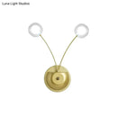 GobekUsa Gold LED Wall Mounted Bedroom Wall Light with Clear Glass Shade - Set of 2 Bulbs