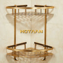 GobekUsa Double Layer Aluminum Bathroom Shower Basket Holder