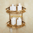 GobekUsa Double Layer Aluminum Bathroom Shower Basket Holder