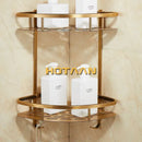 GobekUsa Double Layer Aluminum Bathroom Shower Basket Holder