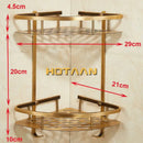 GobekUsa Double Layer Aluminum Bathroom Shower Basket Holder