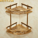 GobekUsa Double Layer Aluminum Bathroom Shower Basket Holder