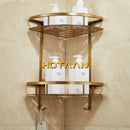 GobekUsa Double Layer Aluminum Bathroom Shower Basket Holder