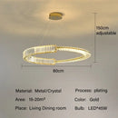 GobekUsa Crystal Chandeliers: Modern Luxury LED Lighting Fixture for Living, Dining, and Bedroom