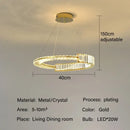 GobekUsa Crystal Chandeliers: Modern Luxury LED Lighting Fixture for Living, Dining, and Bedroom