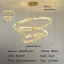 GobekUsa Crystal Chandeliers: Modern Luxury LED Lighting Fixture for Living, Dining, and Bedroom