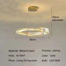 GobekUsa Crystal Chandeliers: Modern Luxury LED Lighting Fixture for Living, Dining, and Bedroom