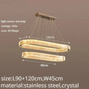 GobekUsa Crystal LED Chandelier: Modern Luxury Lighting for Living & Dining Room