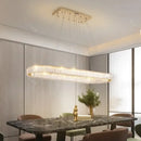 GobekUsa Crystal LED Chandelier: Modern Luxury Lighting for Living & Dining Room