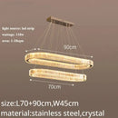 GobekUsa Crystal LED Chandelier: Modern Luxury Lighting for Living & Dining Room