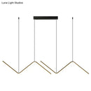 GobekUsa Minimalist Double Z-Shaped LED Island Light Fixture
