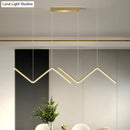 GobekUsa Minimalist Double Z-Shaped LED Island Light Fixture