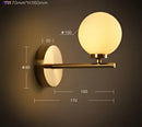 GobekUsa Glass Ball LED Wall Lights Modern Wall Lamp Sconce for Home Lighting