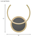 GobekUsa Nordic LED C-Shaped Wall Sconce in Gold for Bedroom - Warm/White Light
