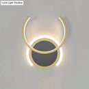 GobekUsa Nordic LED C-Shaped Wall Sconce in Gold for Bedroom - Warm/White Light