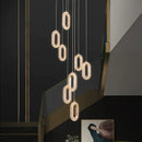 GobekUsa Duplex Crystal Chandelier: Luxury Cantilevered Pendant Light for Villa Living Room & Staircase