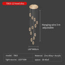 GobekUsa Duplex Crystal Chandelier: Luxury Cantilevered Pendant Light for Villa Living Room & Staircase